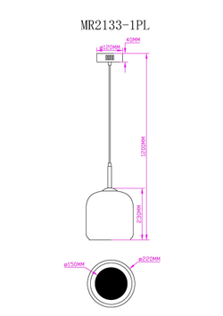 Подвесной светодиодный светильник IP40 MyFar Charlie MR2133-1PL