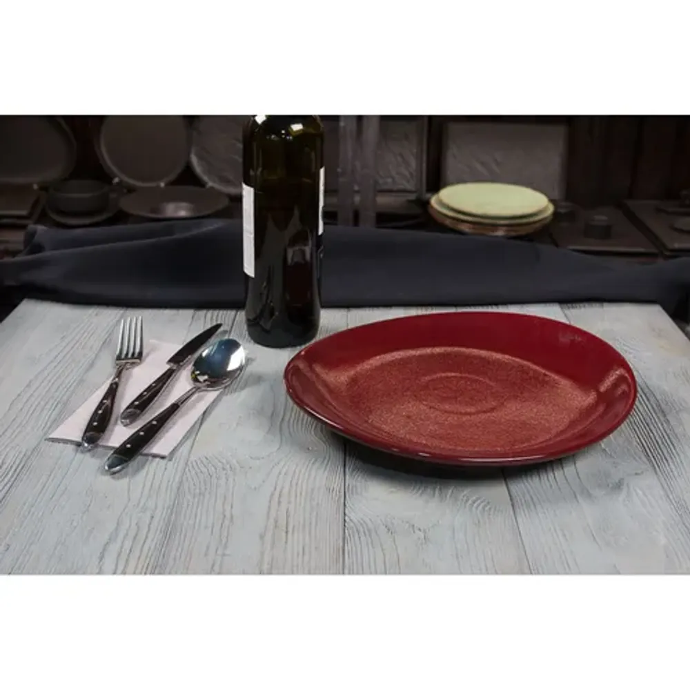 Блюдо овальное 30*26,5 см h2,8 см Evolution Dark Red P.L. Proff Cuisine [1]