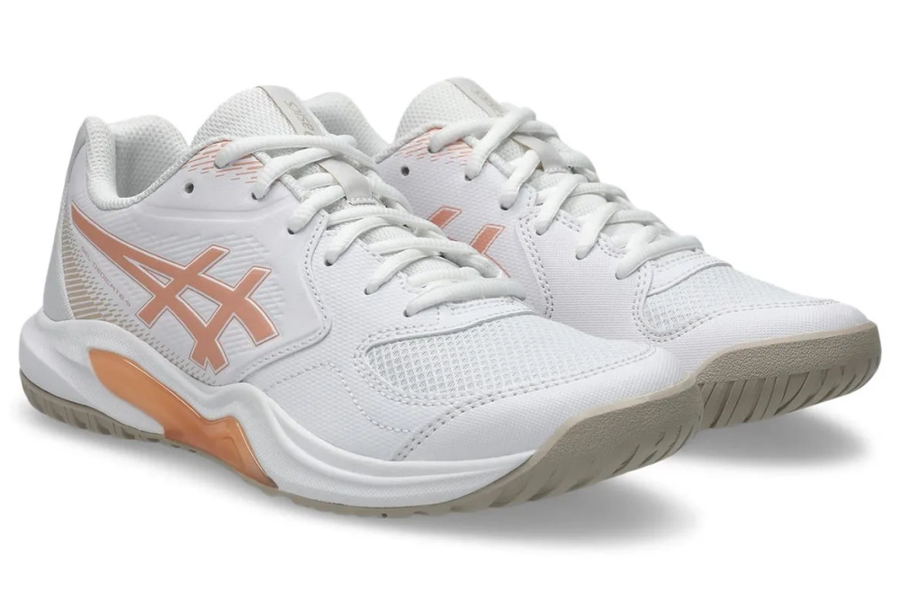 Женские теннисные кроссовки Asics Gel-Dedicate 9 - white/cantaloupe