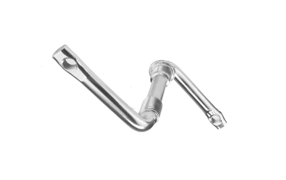 Шатуны односоставные TRIX 165мм, резьба лев. 7/8 "мм, прав. 15/16", с ведущим штифтом, для педали 1/2", серебристые