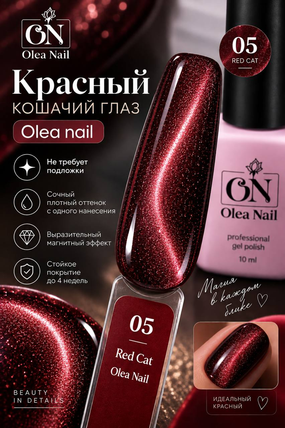 Гель лак кошачий глаз