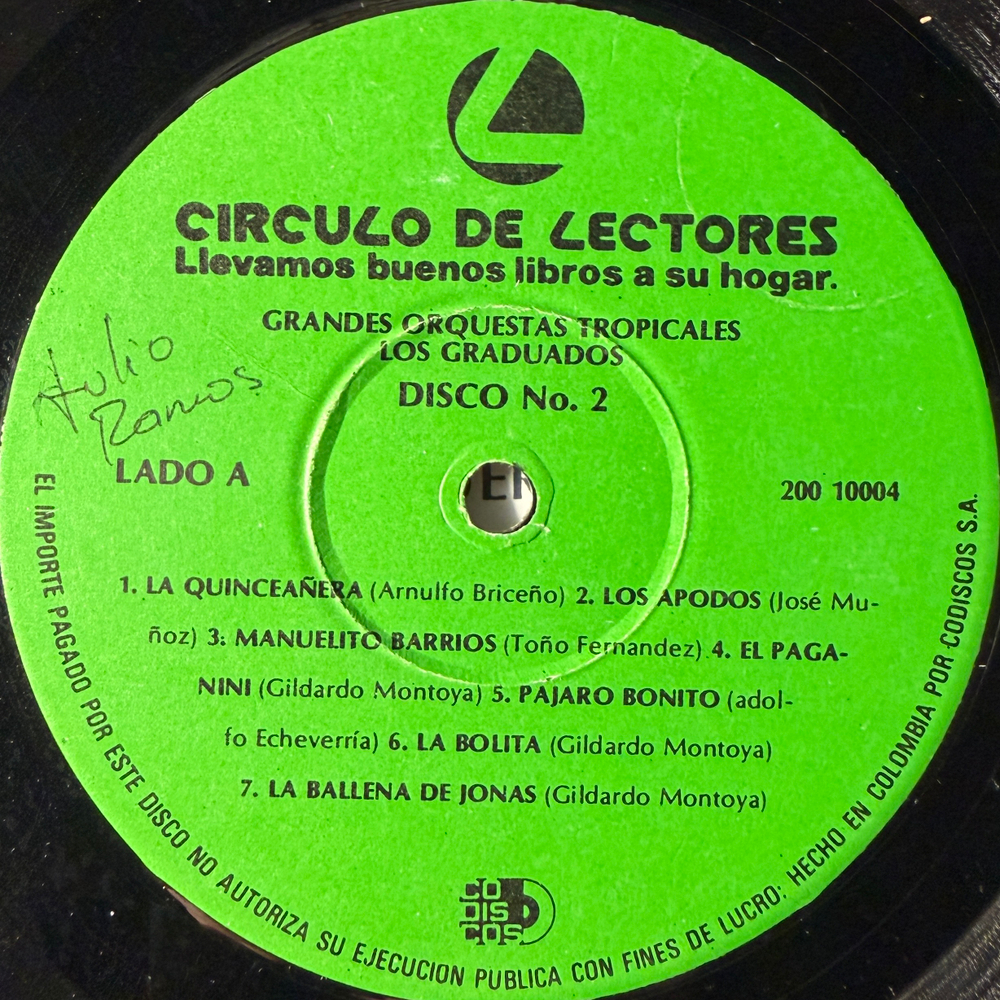 Los Graduados ‎– Grandes Orquestas Tropicales 2LP (Колумбия 1985г.)
