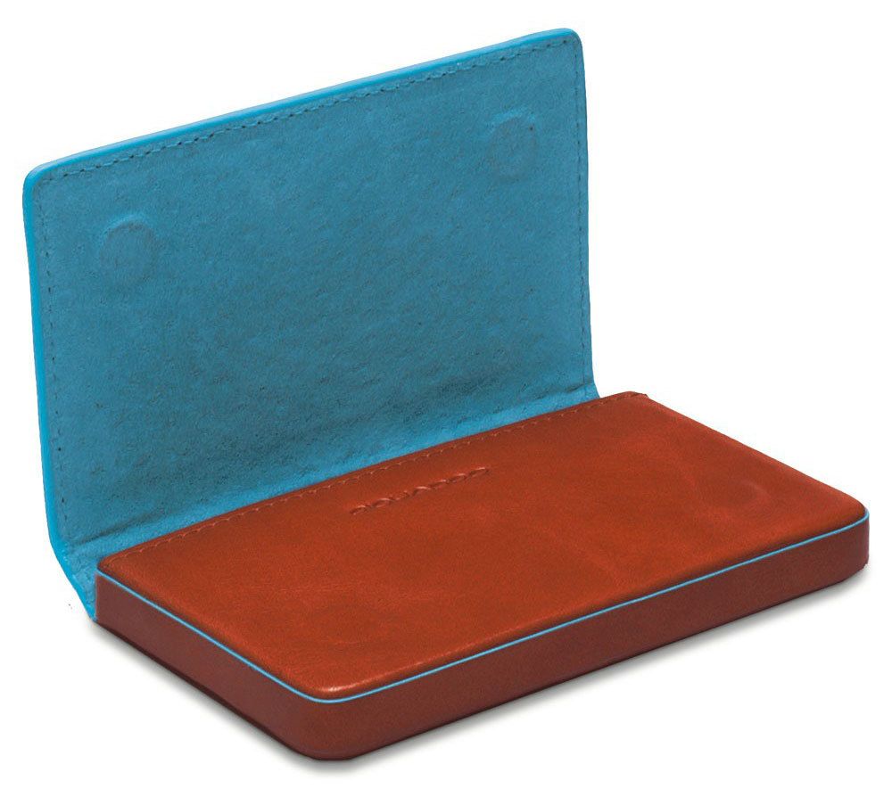 Чехол для визитных карт Piquadro Blue Square оранжевый телячья кожа (PP1263B2/AR)