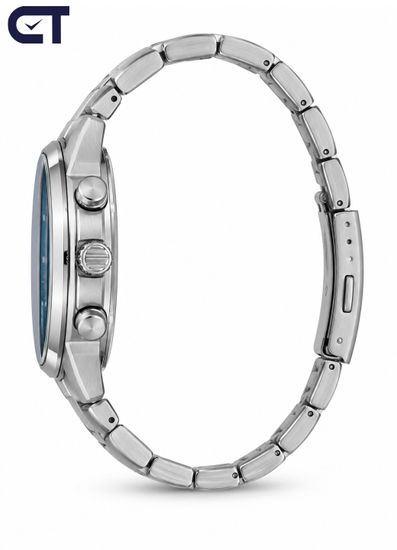 CASIO MTP-E510D-2A2 CASIO Collection мужские наручные часы — синий циферблат, хронограф 1/10 секунды и стальной браслет