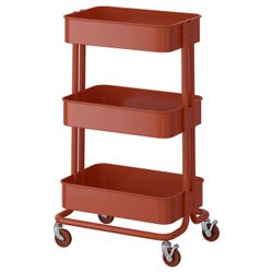 IKEA RÅSKOG  (ИКЕА РОСКОГ)  -  Тележка - красно-коричневый 35x45x77 см