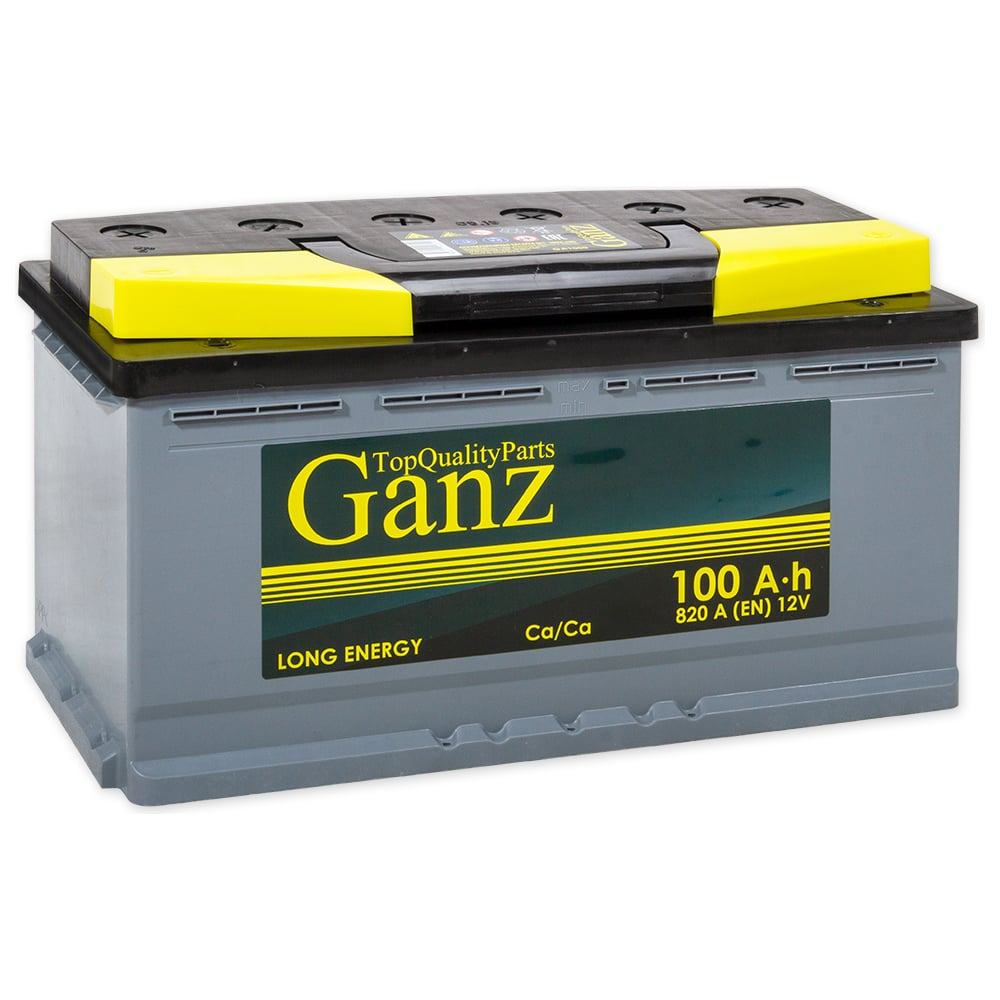 Аккумулятор GANZ Standart 100 А/ч обратный R+ 353x175x190 L5 EN 820 А