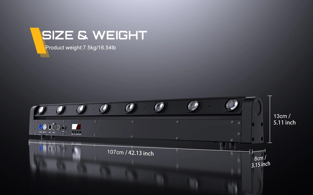 Световая панель Led beam bar 8*12w (RGBW)