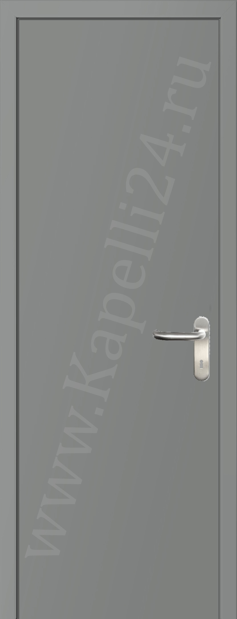 Дверь влагостойкая пластиковая KAPELLI multicolor ДГ RAL 9006 Бело-алюминиевый + коробка