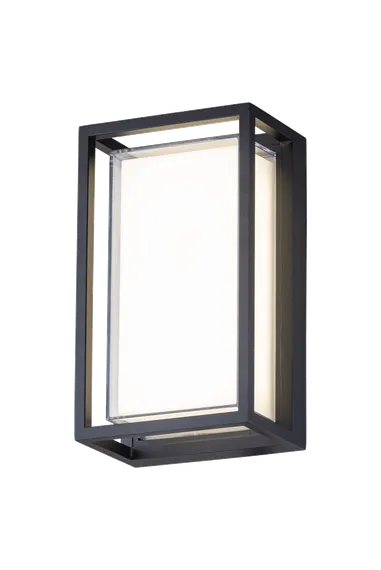 Уличный настенный светильник Rilon PL-2277 SAND BLACK, 12 Вт, чёрный