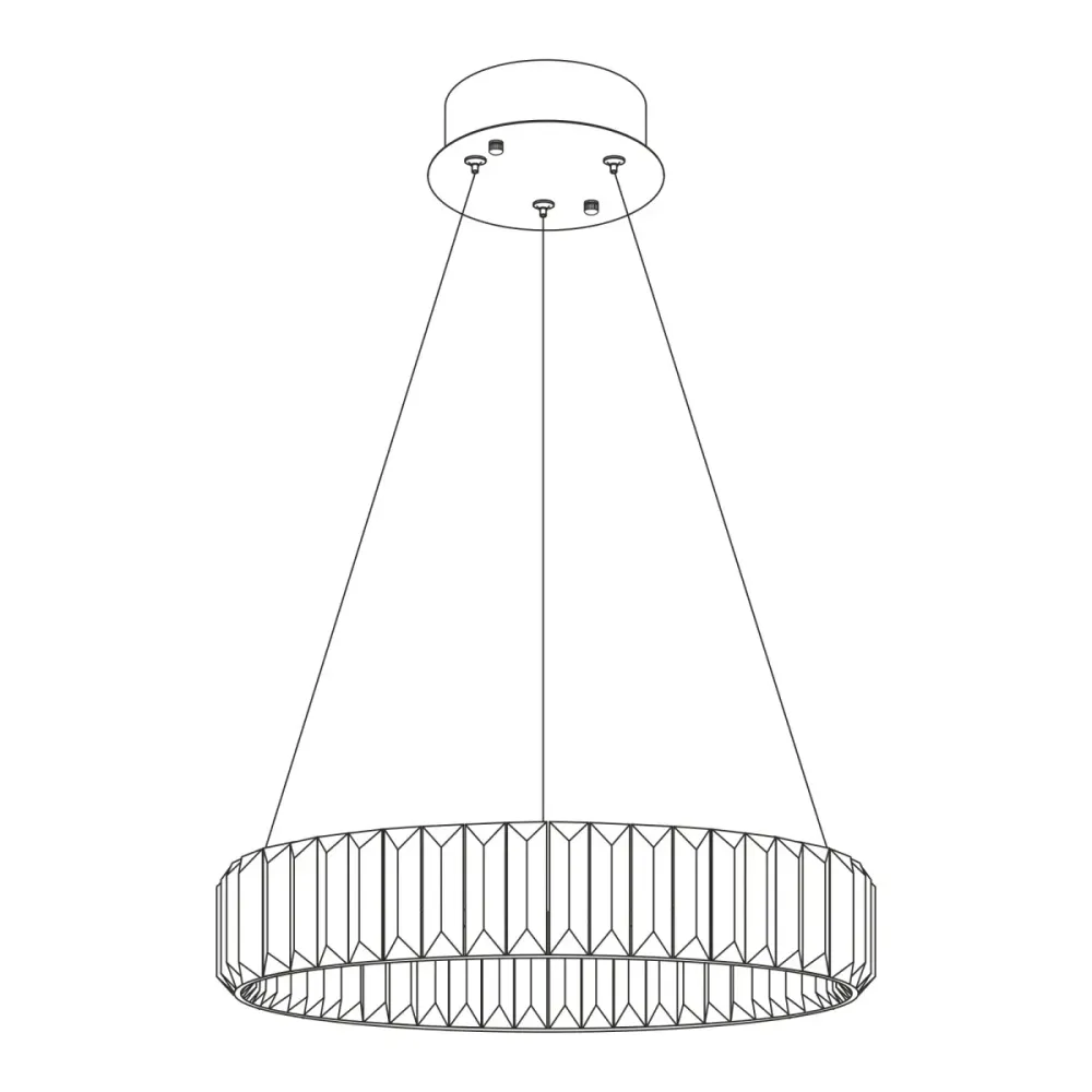 Citilux Чезаре CL338141 LED Люстра хрустальная с пультом Хром
