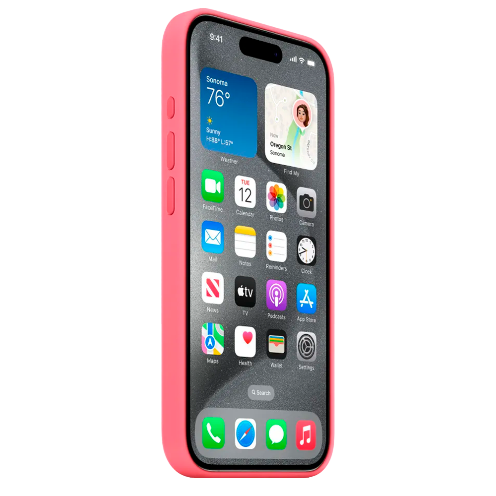 Силиконовый чехол с поддержкой MagSafe Apple Silicone Case для iPhone 15 Pro Max, Pink (Розовый)