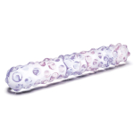 Фаллоимитатор с массажными точками Purple Rose - 23 см. (Цвет: прозрачный)