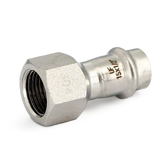Муфта пресс Uni-Fitt 22 х 3/4" ВР с внутренней резьбой из нержавеющей стали 771S3300