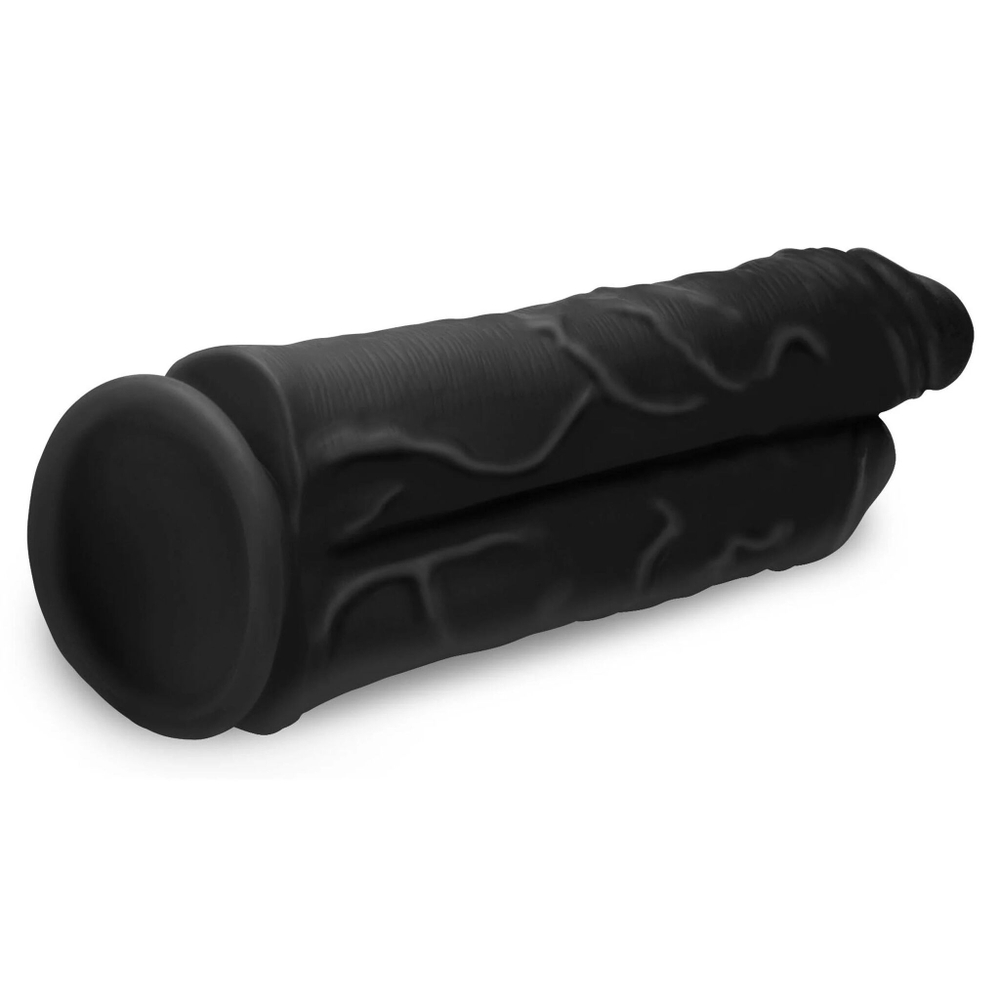 Черный сдвоенный фаллоимитатор Double Stuffer 10’’ Double Pecker Dildo - 27 см. (Цвет: черный)