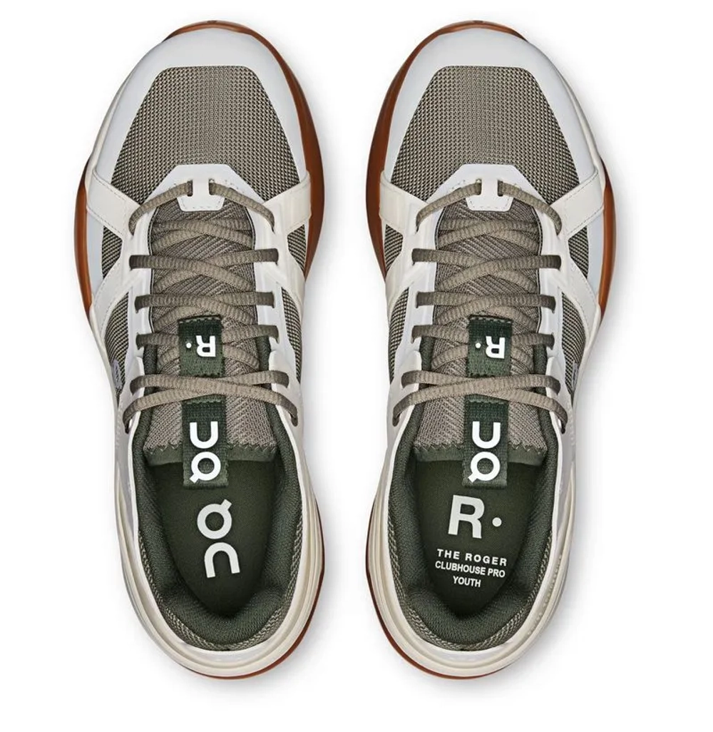 Детские Кроссовки теннисные  On The Roger Clubhouse Pro Youth - ivory/olive