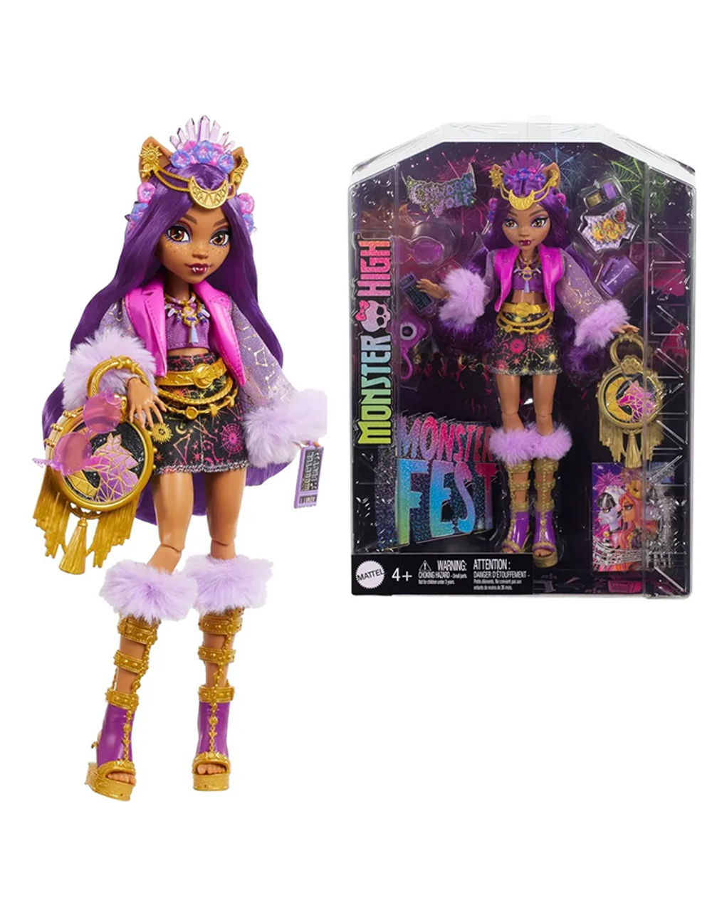Кукла Монстер Хай Клодин Вульф фестиваль 3 поколение | Monster High Monster Fest Clawdeen Wolf HXH80 3g (6+)