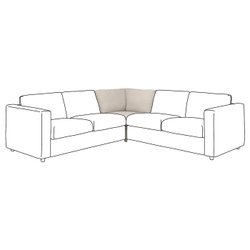 IKEA VIMLE  (ИКЕА ВИМЛЕ)  -  Чехол на угловую секцию - Гуннаред бежевый