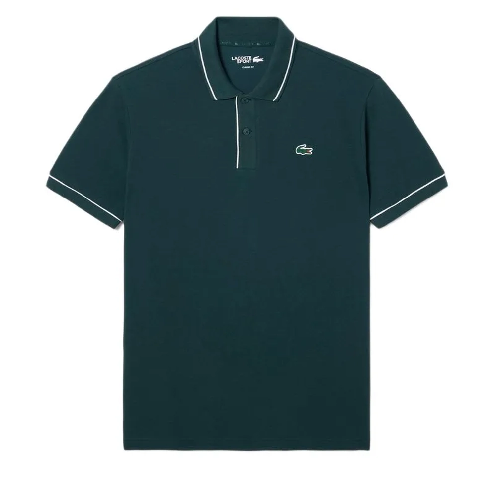 Мужское теннисное поло Lacoste Heat Regulating Mini Piqué Golf - sinople green