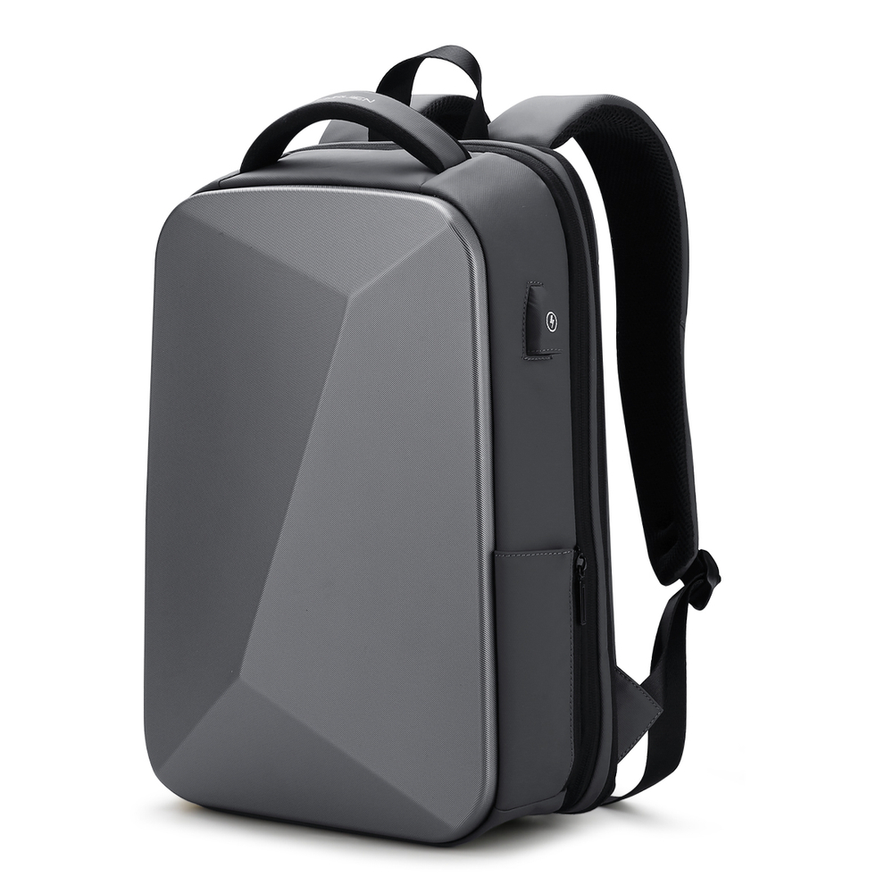 FENRUIEN PC+Oxford Backpack Handbag Large Men"s Black/Gray