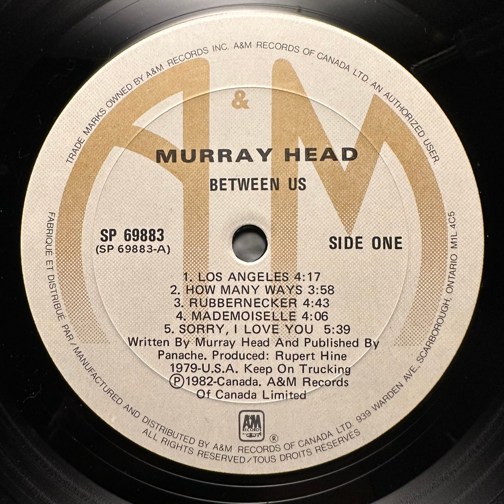 Murray Head - Between Us (Канада 1982г.)