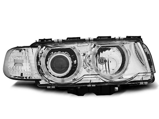 Передние фары angel eyes chrome H7/H7 для BMW 7 E38