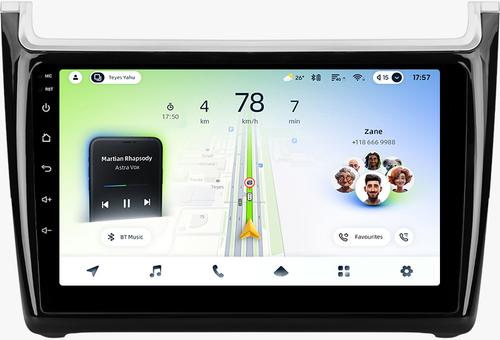 Магнитола для Volkswagen Polo 5 2009-2020 (рамка черная глянцевая) - Teyes CC4L монитор 9" IPS, Android 14, Быстрая, Snapdragon 662, CarPlay, 4G SIM-слот