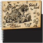 Блокнот-скетчбук SKETCHBOOK BLACK MINI А6 20 листов с черной бумагой на металлическом гребне