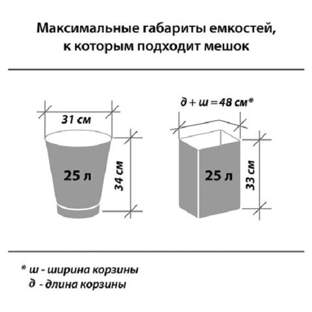 Мешки для мусора 30л, ПВД Любаша, 10мкм, 30шт/рулон, чёрные
