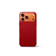 Чехол для iPhone 17 - Зернистая кожа - красный