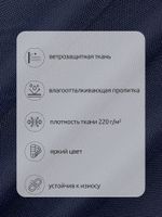 Оксфорд 600D PU1000 220 г/м², 150 см / 5 метров, ОКС.TBY600D.S058.5, S058 т.синий