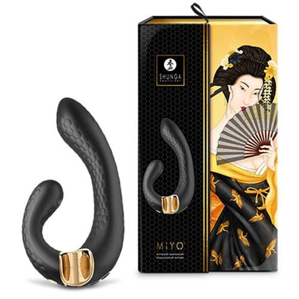Йога – кролик Miyo Intimate Massager (черный)