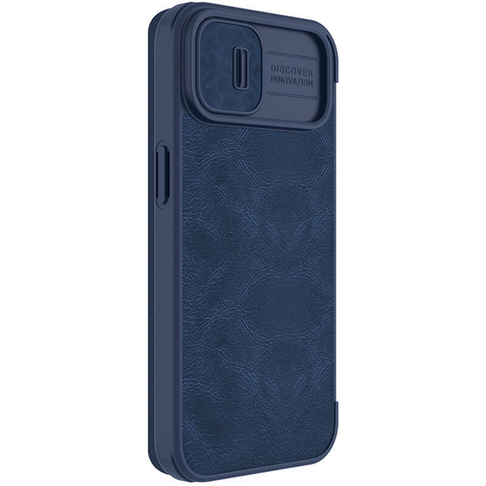 Кожаный чехол-книжка Nillkin Leather Qin Pro c защитой камеры для iPhone 14 Plus