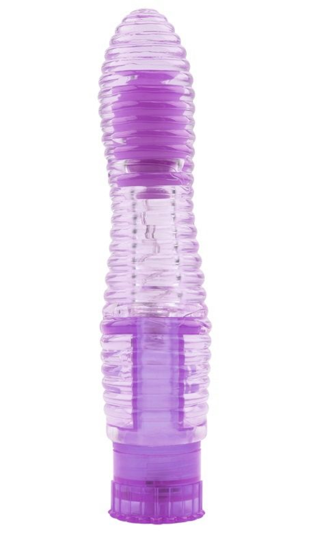 Фиолетовый вибратор с рёбрышками Lines Exciter - 16,2 см. (Цвет: фиолетовый)