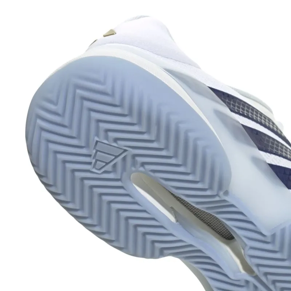 Женские теннисные кроссовки Adidas Barricade 14 W CL - cloud white/cyber metallic/dark blue