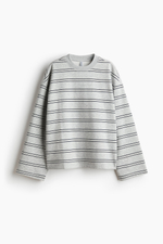 Свитшот оверсайз в полоску с кокеткой - H&M