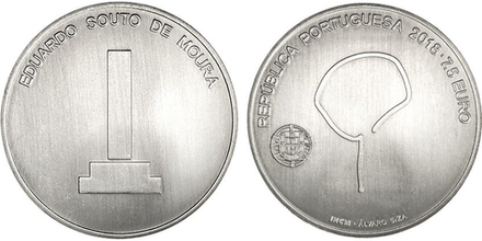 Португалия 7,5 евро, 2018 Эдуарду Соуту де Моура aUNC