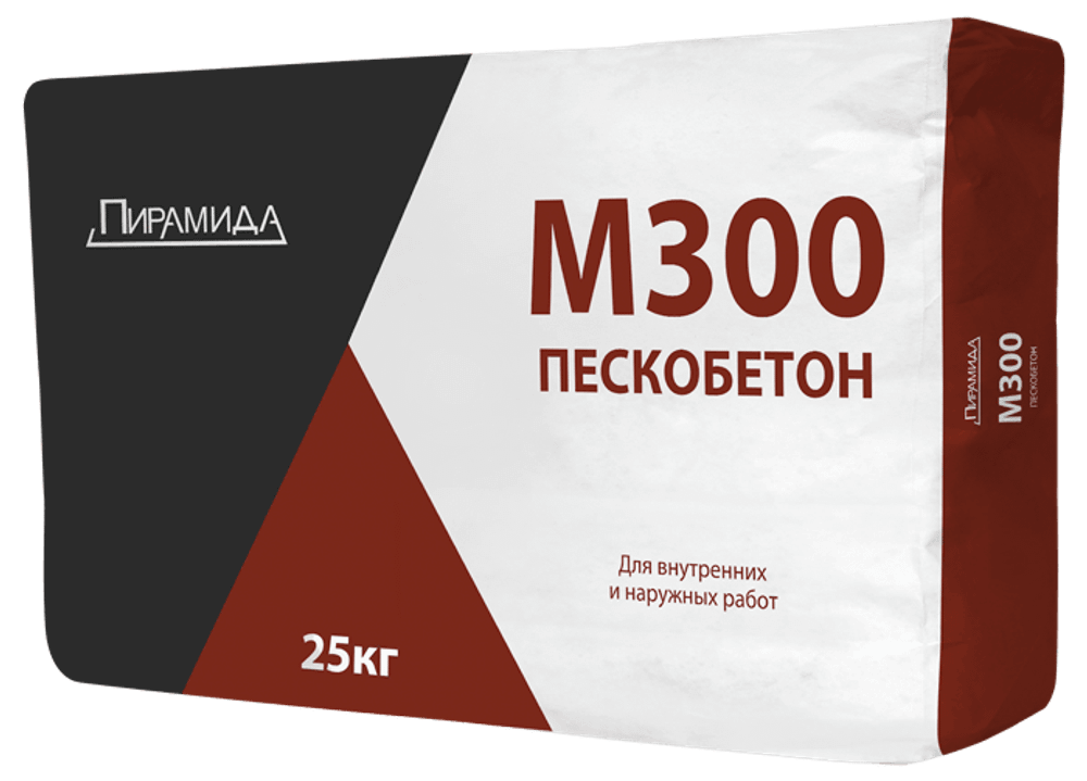 Смесь сухая Пескобетон М-300, Пирамида 25кг