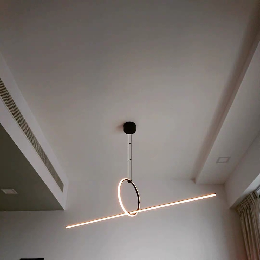 Pendant design lamp Arrangement Circle + Line by Flos