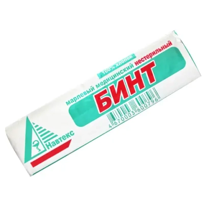 Бинт медицинский нестерильный Навтекс 30 г/м 14 см 7 м индивидуальная упаковка