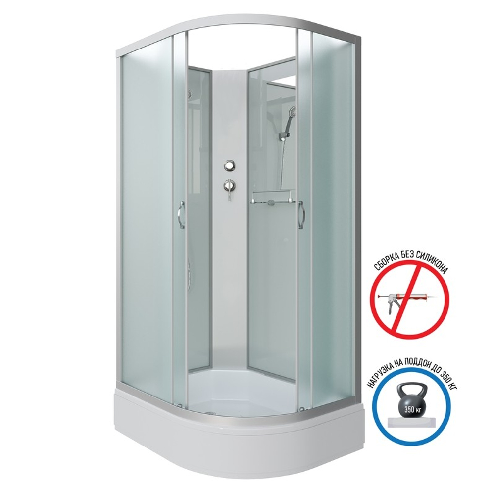 Душевая кабина Niagara Classic NG-33184-14LBK (110х80х200) средний поддон(26см),стекло матовое,4 места