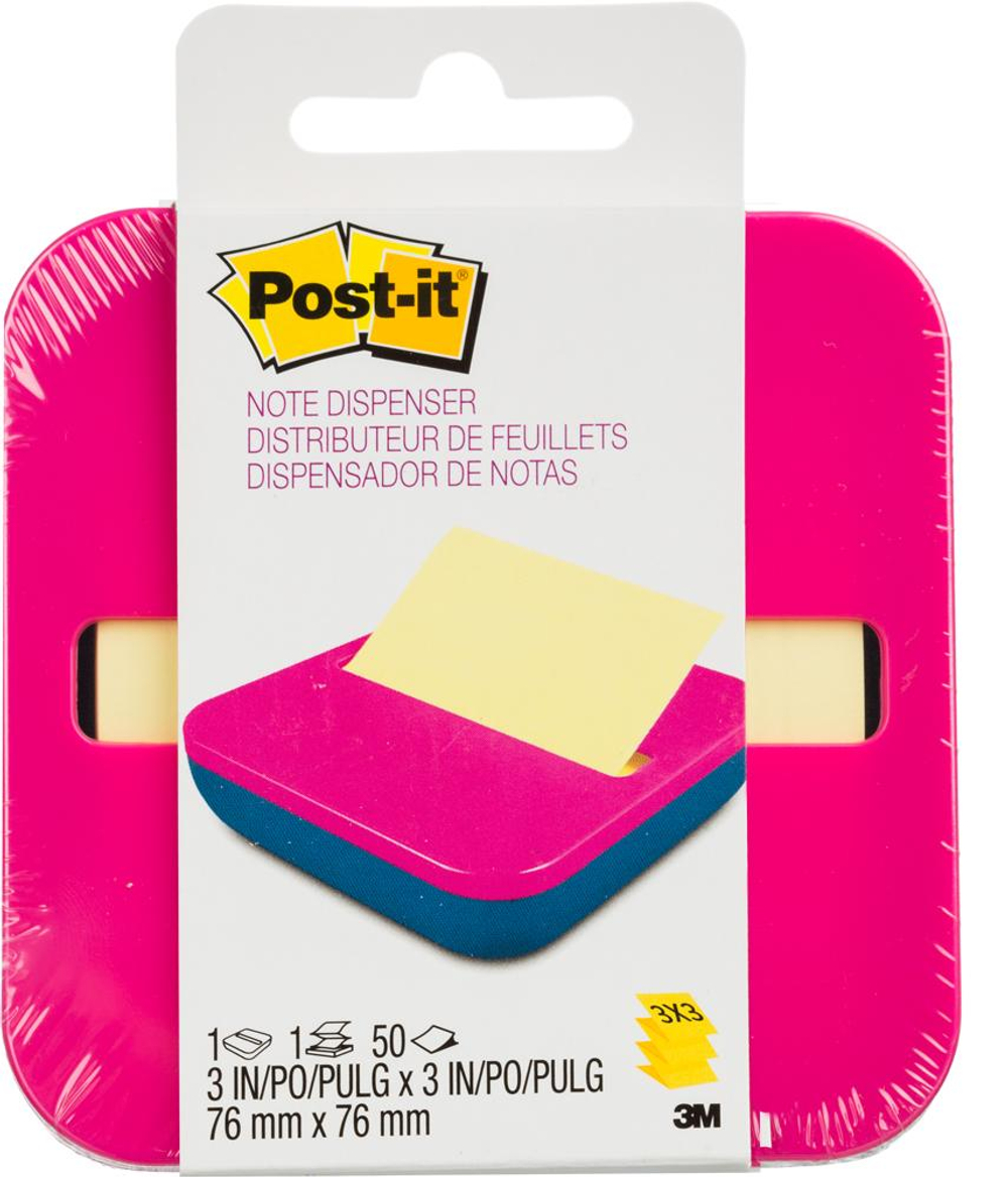 Диспенсер для Z-блоков Post-it "Компактный" цветавассорт.,76х76 мм,желтый,Z-блок в компл. 50 л.