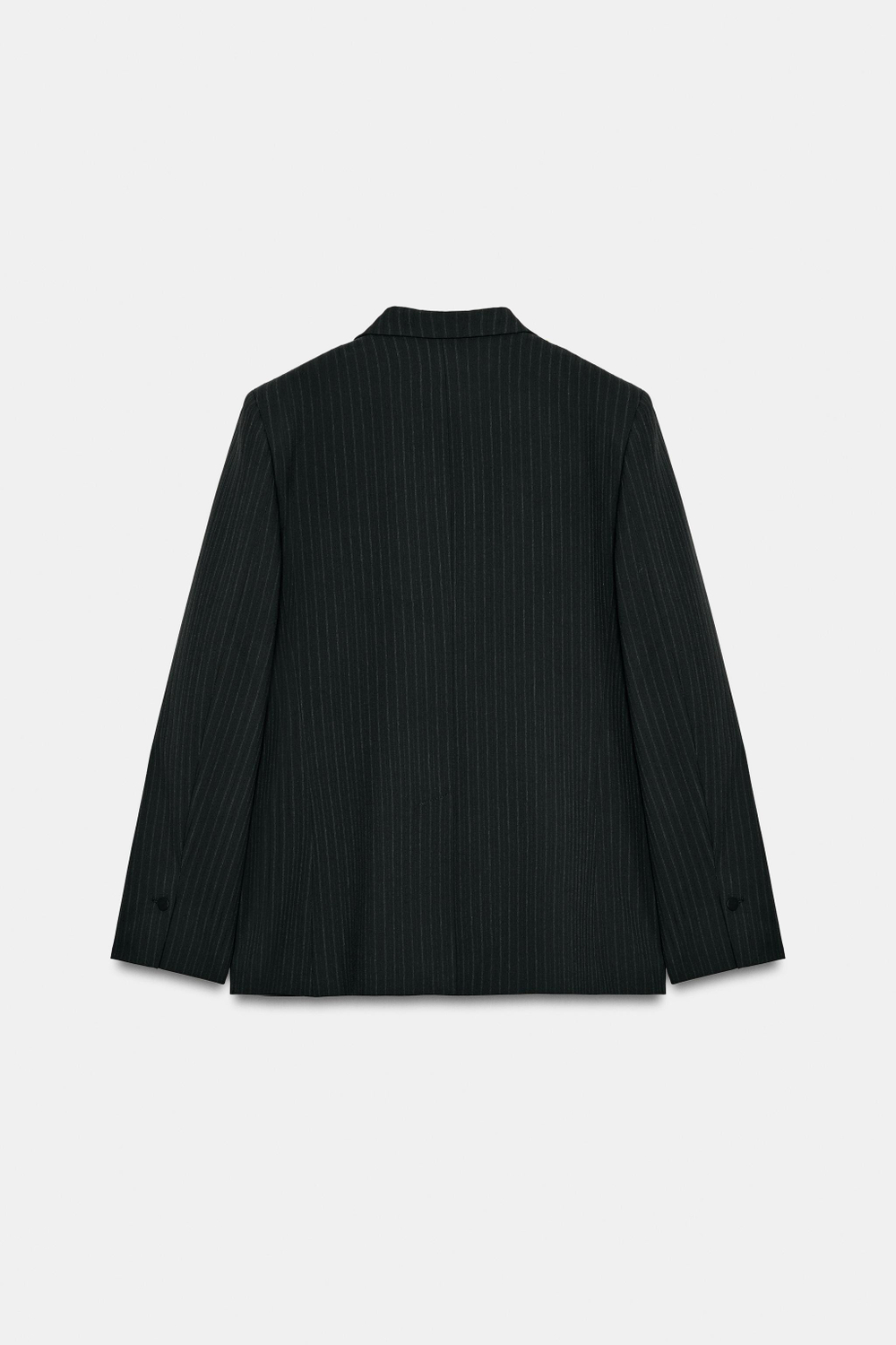 ZARA БЛЕЙЗЕР В ПОЛОСКУ — ZW COLLECTION, ЧЕРНЫЙ