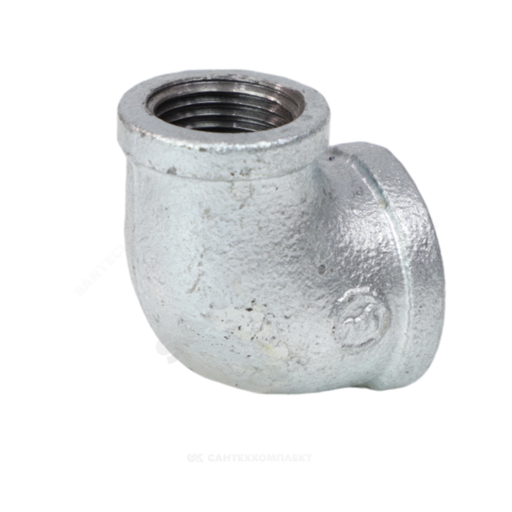 Угольник переходной чугун оц Ду 25х20 (1"х3/4") ВР/ВР Fittex PLUS