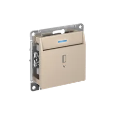 Выключатель карточный с подсветкой, без задержки отключения Systeme Electric AtlasDesign Песочный ATN001214