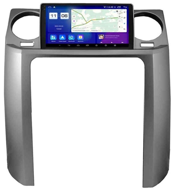 Магнитола для Land Rover Discovery 3 2005-2009 (закругленные углы) - Parafar PF101LUX2RN2K на Android 13, Быстрая, QLED+2K, CarPlay, 4G SIM-слот