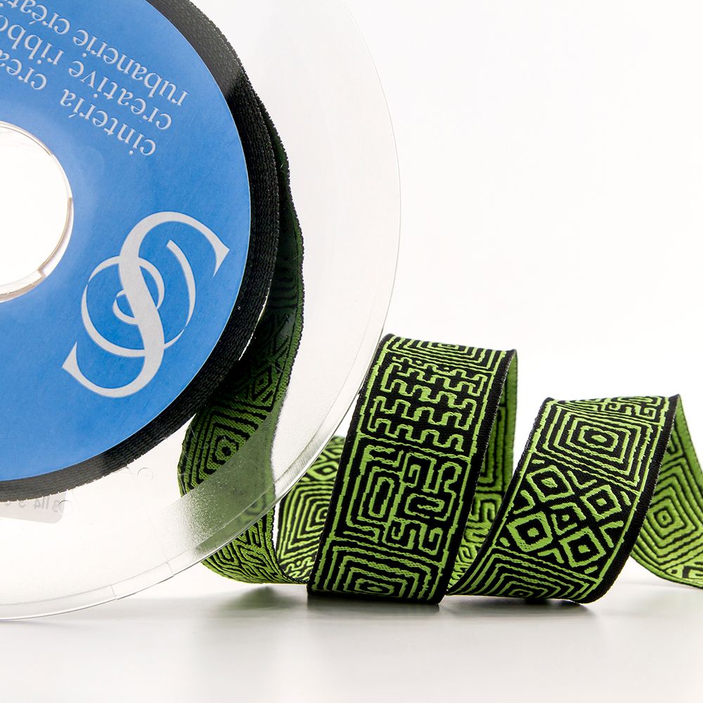 Лента (тесьма) жаккардовая 20 мм / 15 метров, цв.9273-04, Safisa (Spiral)