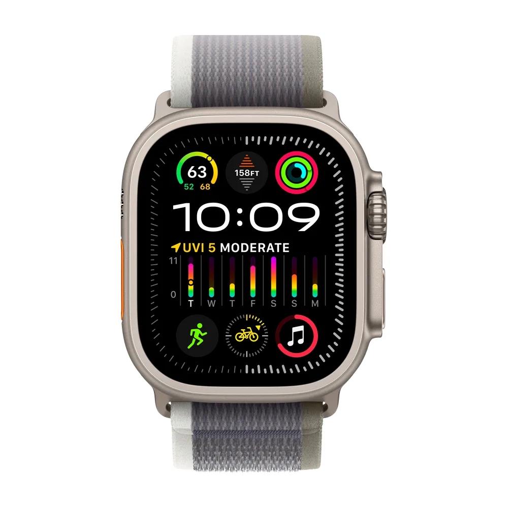 Умные часы Apple Watch Ultra 2 GPS + Cellular, 49mm, Trail Loop S/M, Green/Gray (Зеленый / Серый)