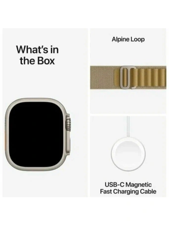 Умные часы Apple Watch Ultra 2 49 мм Natural Titanium Case with Tan Alpine Loop - M
