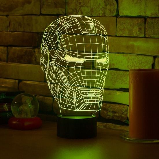 3D подсвечник Маска Железного человека