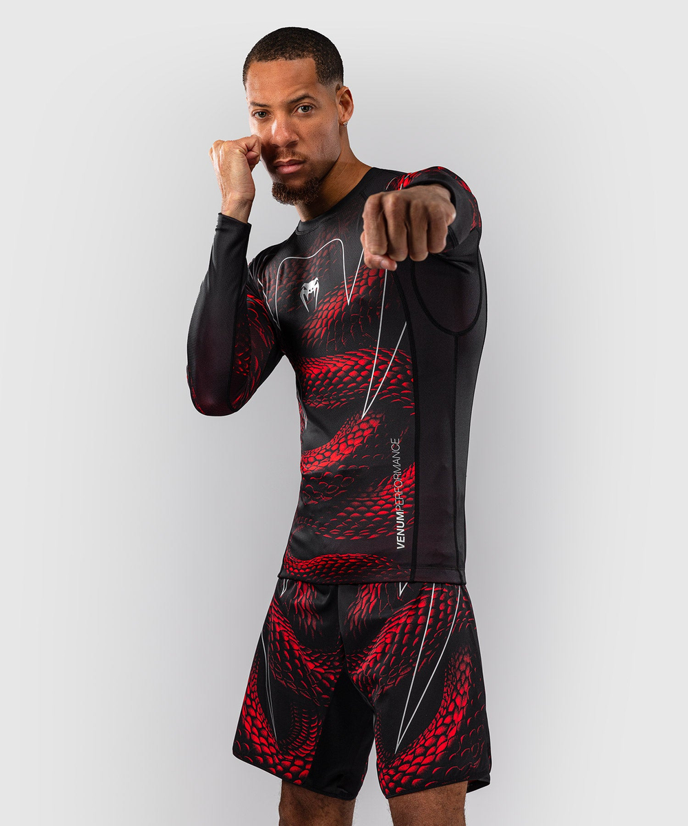 Рашгард Venum Matupa Black/Red/Silver L/S
